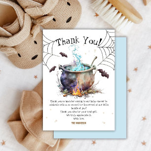 Halloween Baby Shower Boy Cute Blue Thank You 