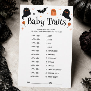 Halloween Baby Shower Boy Game  Baby Traits 
