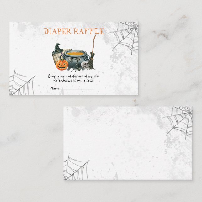 Halloween Baby Shower Business Card (Front/Back)