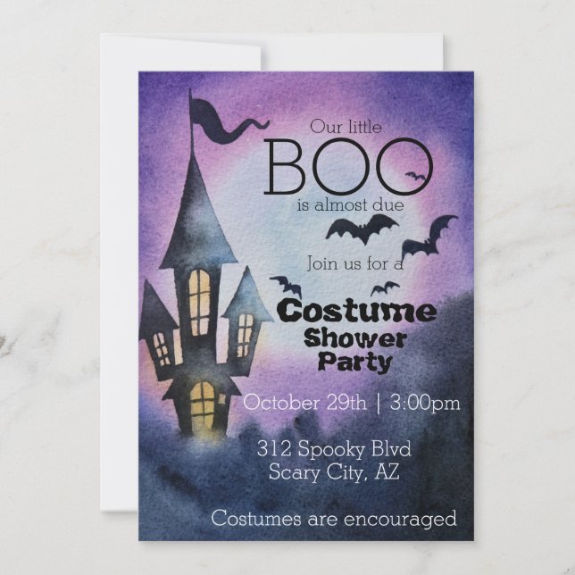 Halloween Baby Shower Costume Party Invitation (Front)