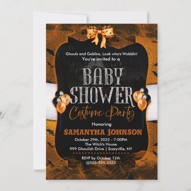 Halloween Baby Shower Costume Party Invitation (Front)