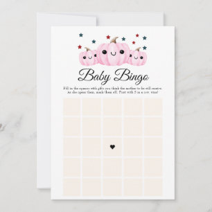 Halloween Baby Shower Cute Boo Baby Shower Bingo Invitation