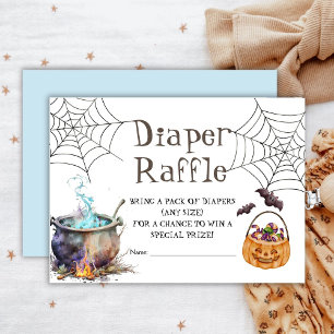 Halloween Baby Shower Diaper Raffle Boy Cute Enclosure Card