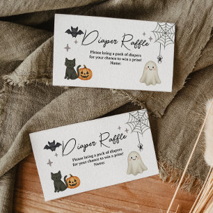Halloween Baby Shower Diaper Raffle Card