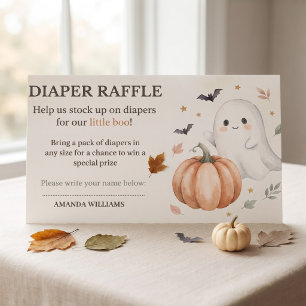Halloween Baby Shower Diaper Raffle Card