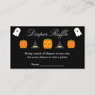 Halloween Baby Shower Diaper Raffle Enclosure Card