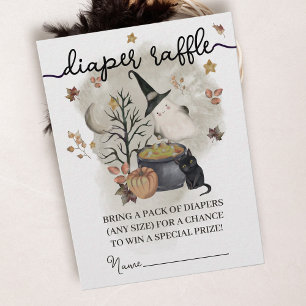 Halloween Baby Shower Diaper Raffle. Enclosure Card