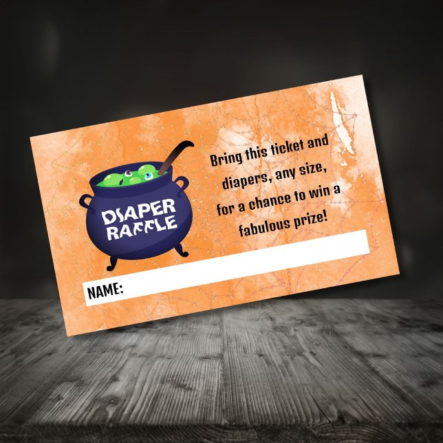 Halloween Baby Shower Diaper Raffle Enclosure Card (Creator Uploaded)