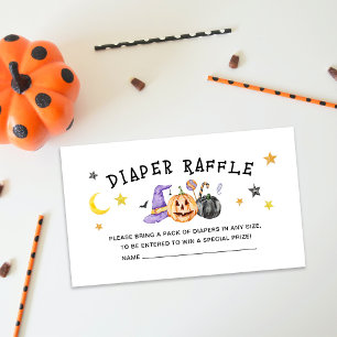 Halloween Baby Shower Diaper Raffle Insert Card
