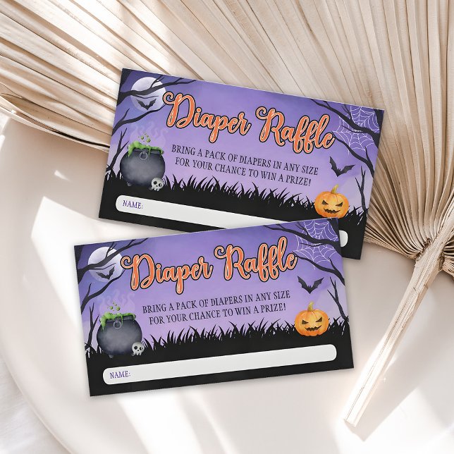Halloween Baby Shower Diaper Raffle Ticket (Creator Uploaded)