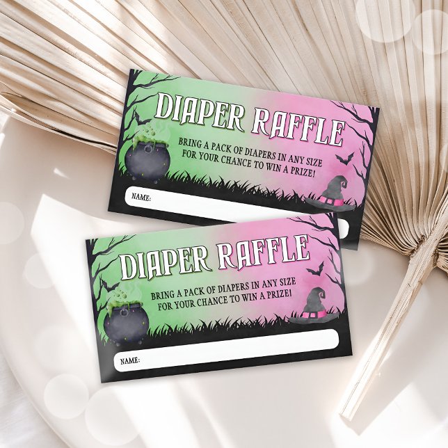 Halloween Baby Shower Diaper Raffle Ticket (Baby Shower Diaper Raffle Tickets)