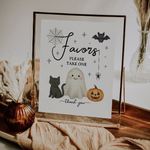 Halloween Baby Shower Favors Sign