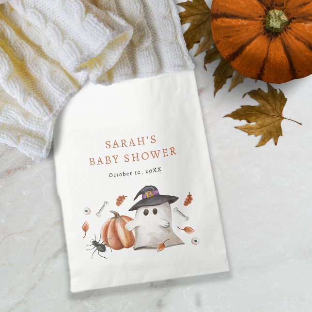 Halloween Baby Shower Favour Bags (Halloween Gift Favor Bag A Little Boo Is Almost Due Baby Shower)