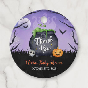 Halloween Baby Shower Favour Tag