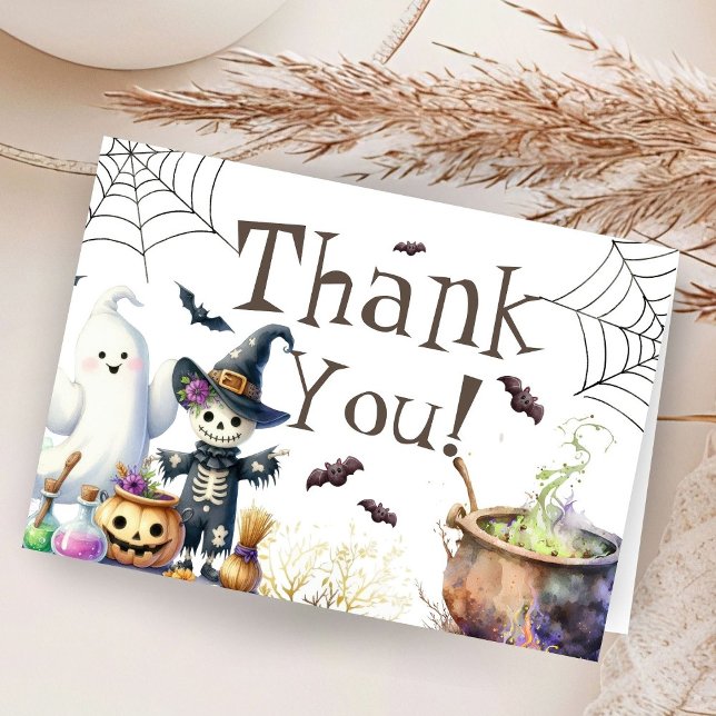 Halloween Baby Shower Folded Thank You Card (Creator Uploaded)