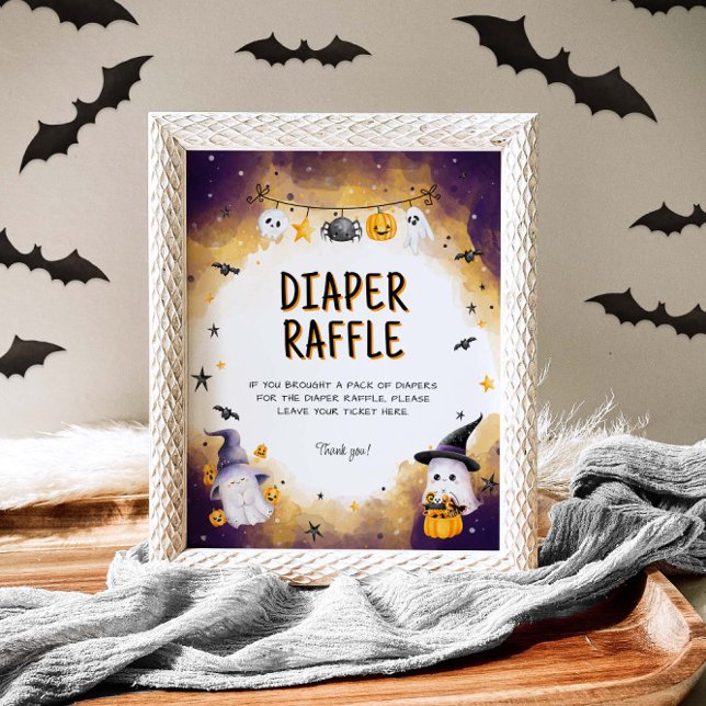 Halloween Baby Shower Game Diaper Raffle Sign  (Creator Uploaded)