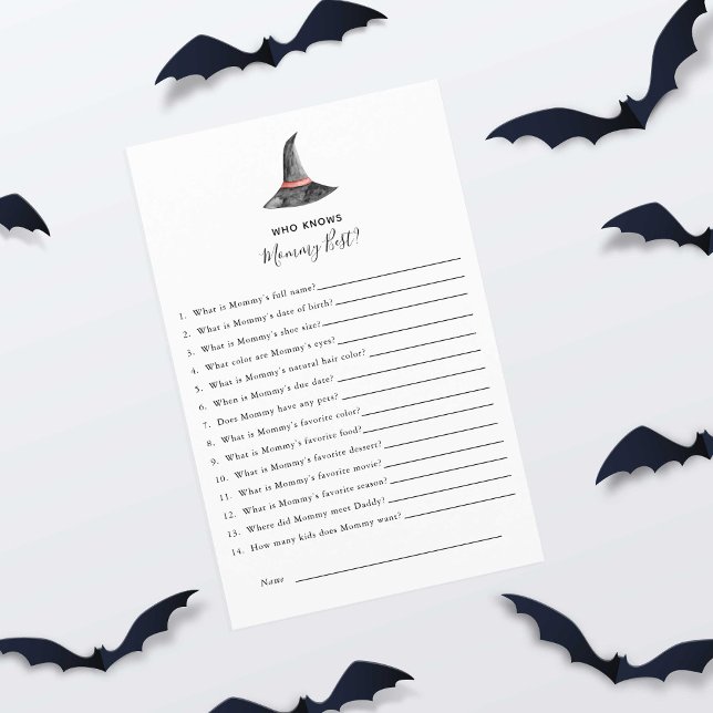 Halloween Baby Shower Game Witch Who Knows  Mummy (Creator Uploaded)
