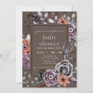 Halloween Baby Shower, Gender Neutral, October Invitation