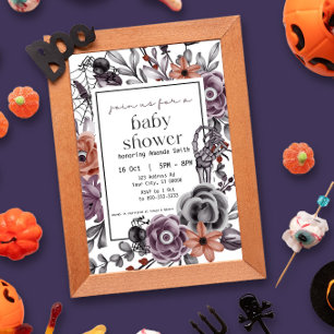 Halloween Baby Shower, Gender Neutral, October Invitation