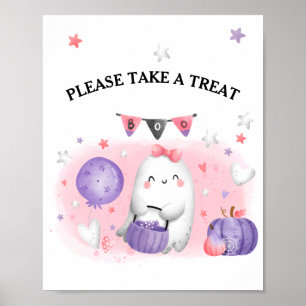 Halloween Baby Shower Girl Favour Sign 
