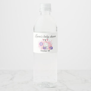 Halloween Baby Shower Girl Water Bottle Label