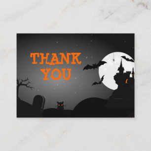 Halloween Baby Shower Haunted House Thank you Enclosure Card