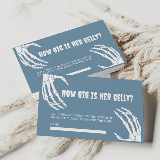 Halloween Baby Shower How Big Is Her Belly Card (Creator Uploaded)