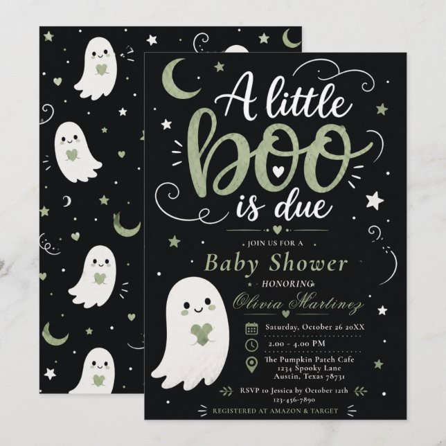 Halloween Baby Shower Invitation (Front/Back)