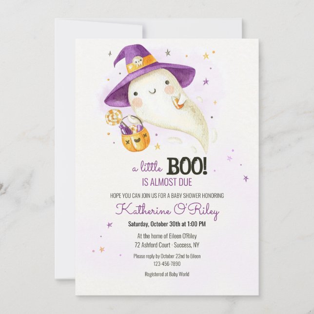 Halloween Baby Shower  Invitation (Front)