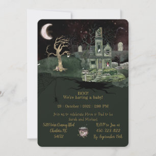Halloween baby shower invitation