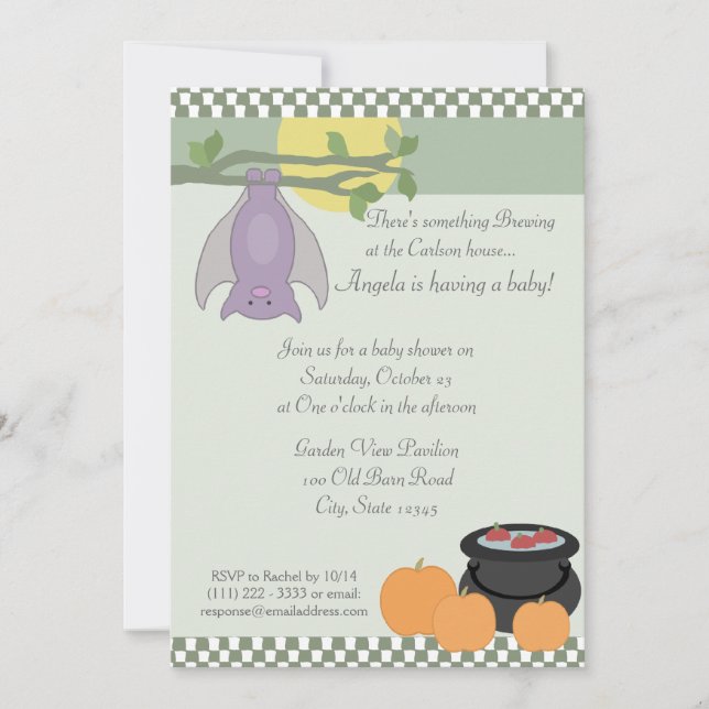 Halloween Baby Shower Invitation (Front)