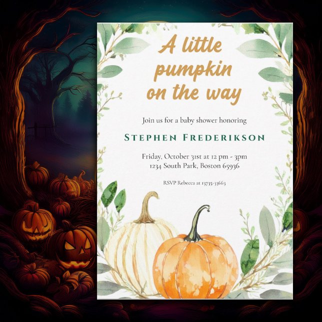 Halloween Baby Shower Invitation (Creator Uploaded)