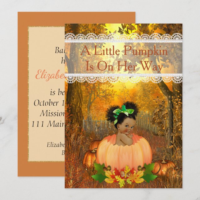 Halloween Baby Shower Invitation (Front/Back)