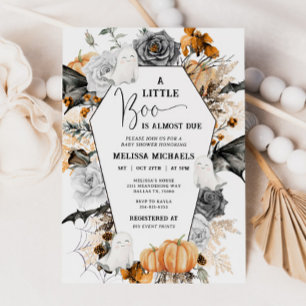 HALLOWEEN Baby Shower Invitation, A Little Boo Invitation