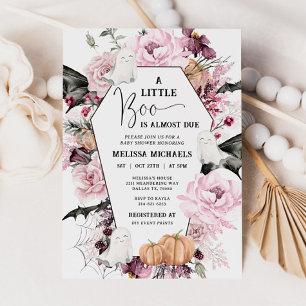 HALLOWEEN Baby Shower Invitation, A Little Boo Invitation