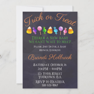 Halloween Baby Shower Invitation, Fall Baby Shower Invitation