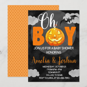 Halloween Baby Shower Invitation Invite
