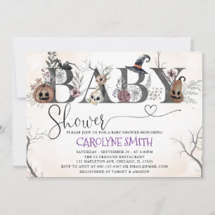 Halloween Baby Shower Invitation Template