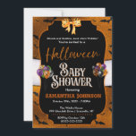 Halloween Baby Shower Invitation with bats<br><div class="desc">Personalised Halloween Baby Shower Invitation that is editable to your liking.</div>