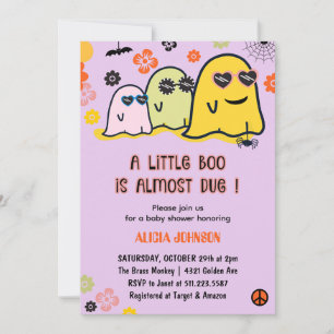 Halloween Baby Shower Invitations Girls
