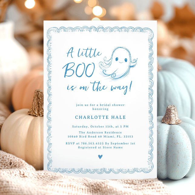Halloween Baby Shower Little Ghost Invitation (Creator Uploaded)