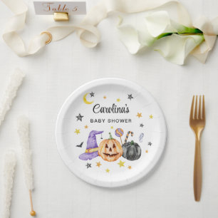 Halloween Baby Shower Paper Plate