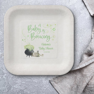 Halloween Baby Shower Paper Plate