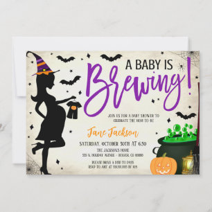 Halloween Baby Shower Party Invitation