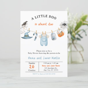 Halloween Baby Shower Party Invitation – Editable 
