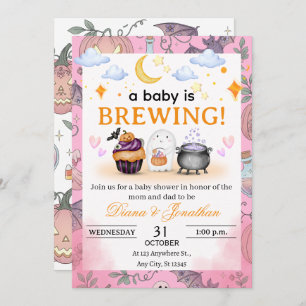 Halloween Baby Shower Personalized Invitation