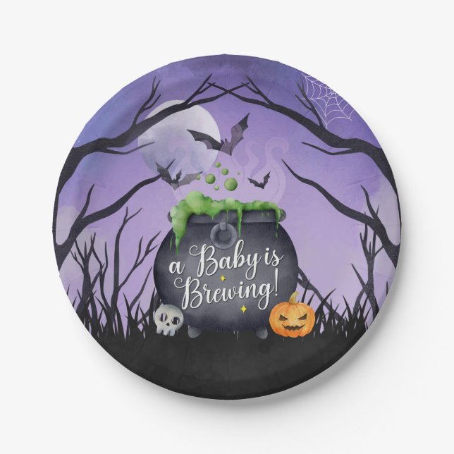 Halloween Baby Shower Plates (Front)