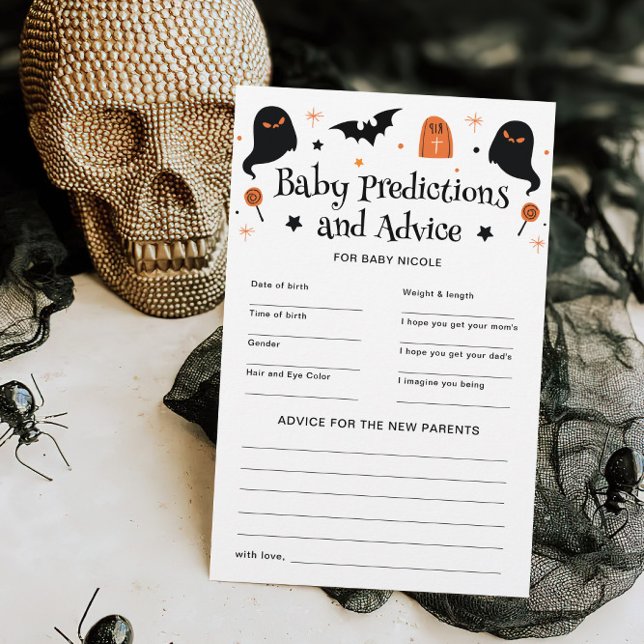 Halloween Baby Shower Predictions Advice Game (Creator Uploaded)