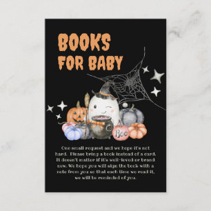 Halloween Baby Shower Pumpkin Books for Baby Gift Enclosure Card