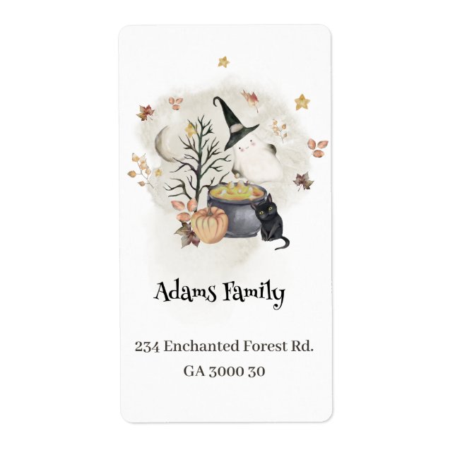 Halloween Baby Shower Return Address (Front)